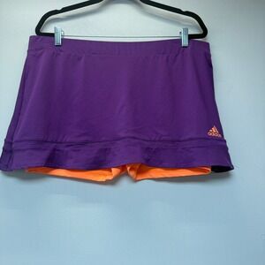 Adidas Climalite Skort Women XL Purple Orange New With Tags Athletic Tennis 9488